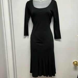 Lauren Ralph Lauren Petite Black 3/4 Sleeve Midi Dress